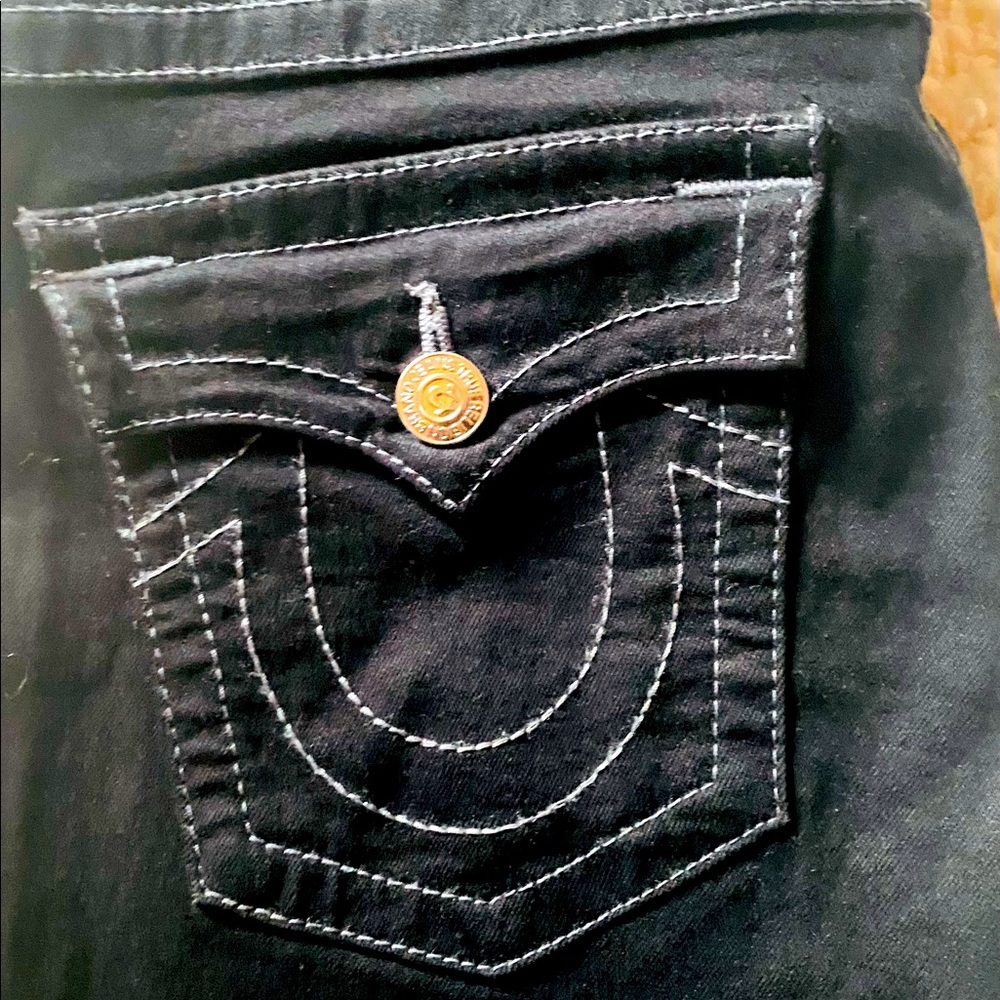 Black True Religion Skinny Jeans